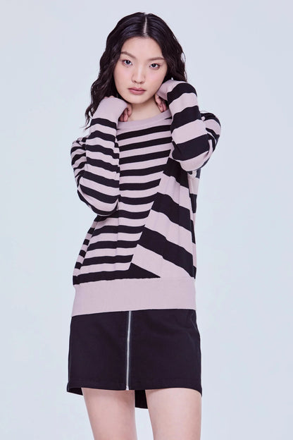 Contrast Stripes Knitted Top