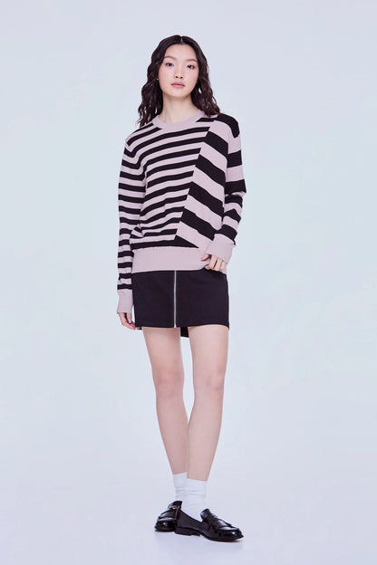 Contrast Stripes Knitted Top