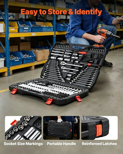 Mechanics Tool Set：308-Piece Mechanics Set for Auto & DIY