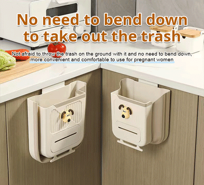 🗑️50% OFF NOW!🕒Foldable Hanging Trash Can – Space Saving, Leak Proof & Easy to Clean🧼