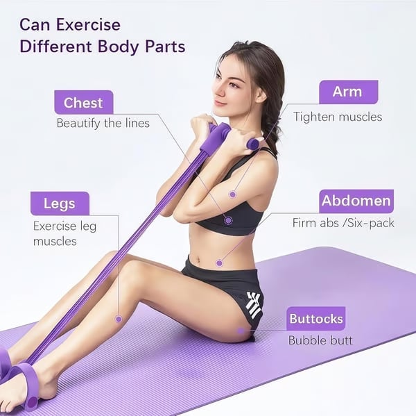 8-Tube Pedal Resistance Trainer — Tone Your Body Fast