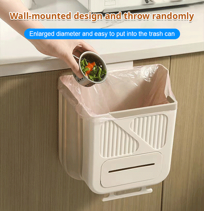 🗑️50% OFF NOW!🕒Foldable Hanging Trash Can – Space Saving, Leak Proof & Easy to Clean🧼