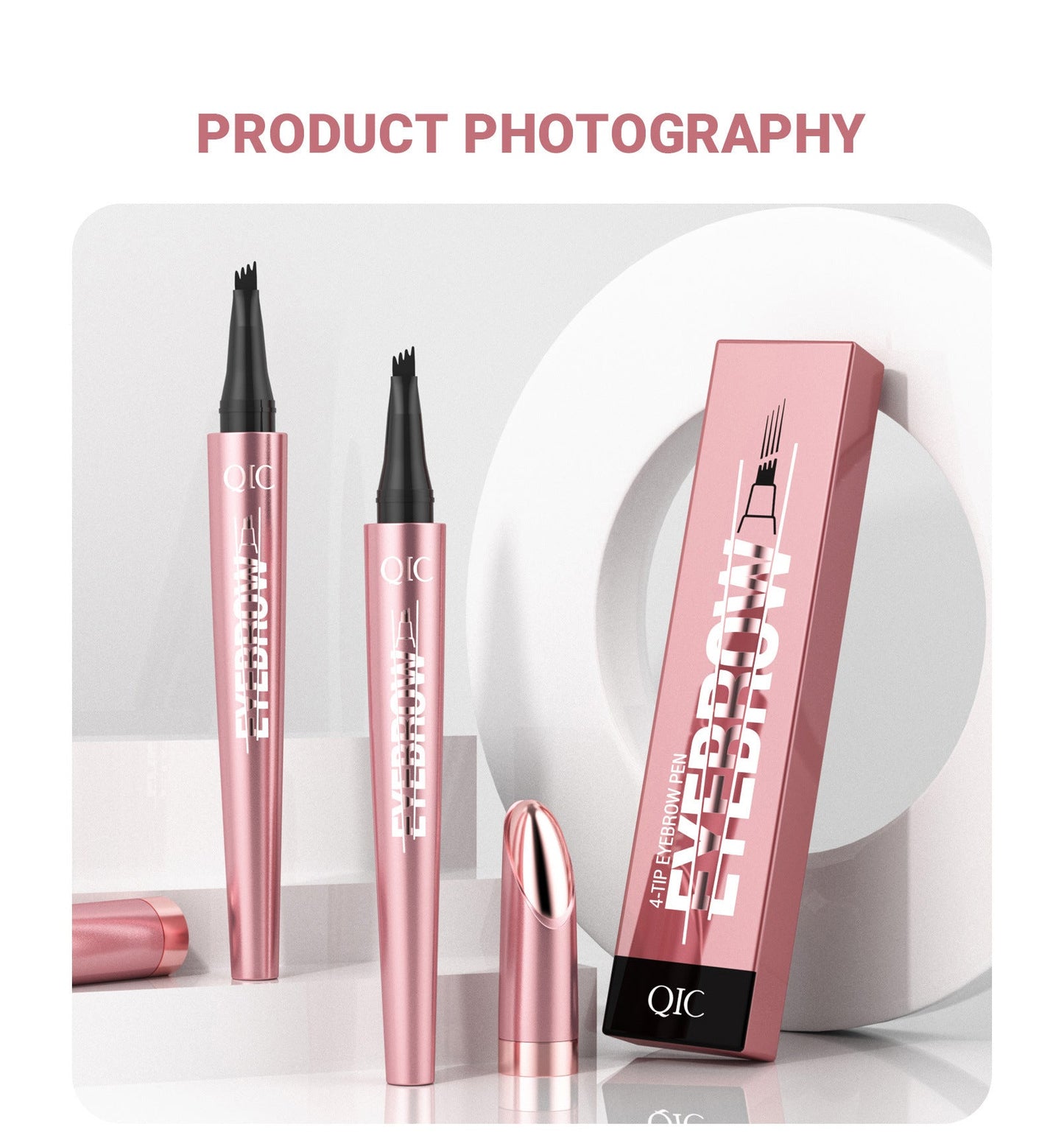 Micro-Fork Eyebrow Pencil: Waterproof, Natural Hair-Like Strokes & Long-Lasting
