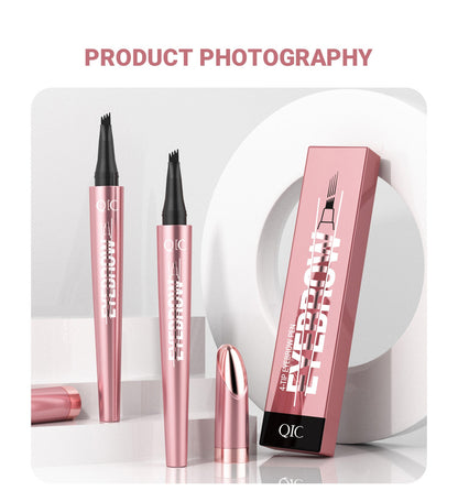 Micro-Fork Eyebrow Pencil: Waterproof, Natural Hair-Like Strokes & Long-Lasting