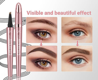 Micro-Fork Eyebrow Pencil: Waterproof, Natural Hair-Like Strokes & Long-Lasting