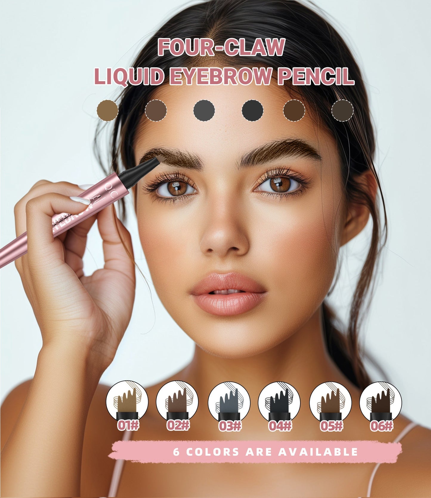 Micro-Fork Eyebrow Pencil: Waterproof, Natural Hair-Like Strokes & Long-Lasting