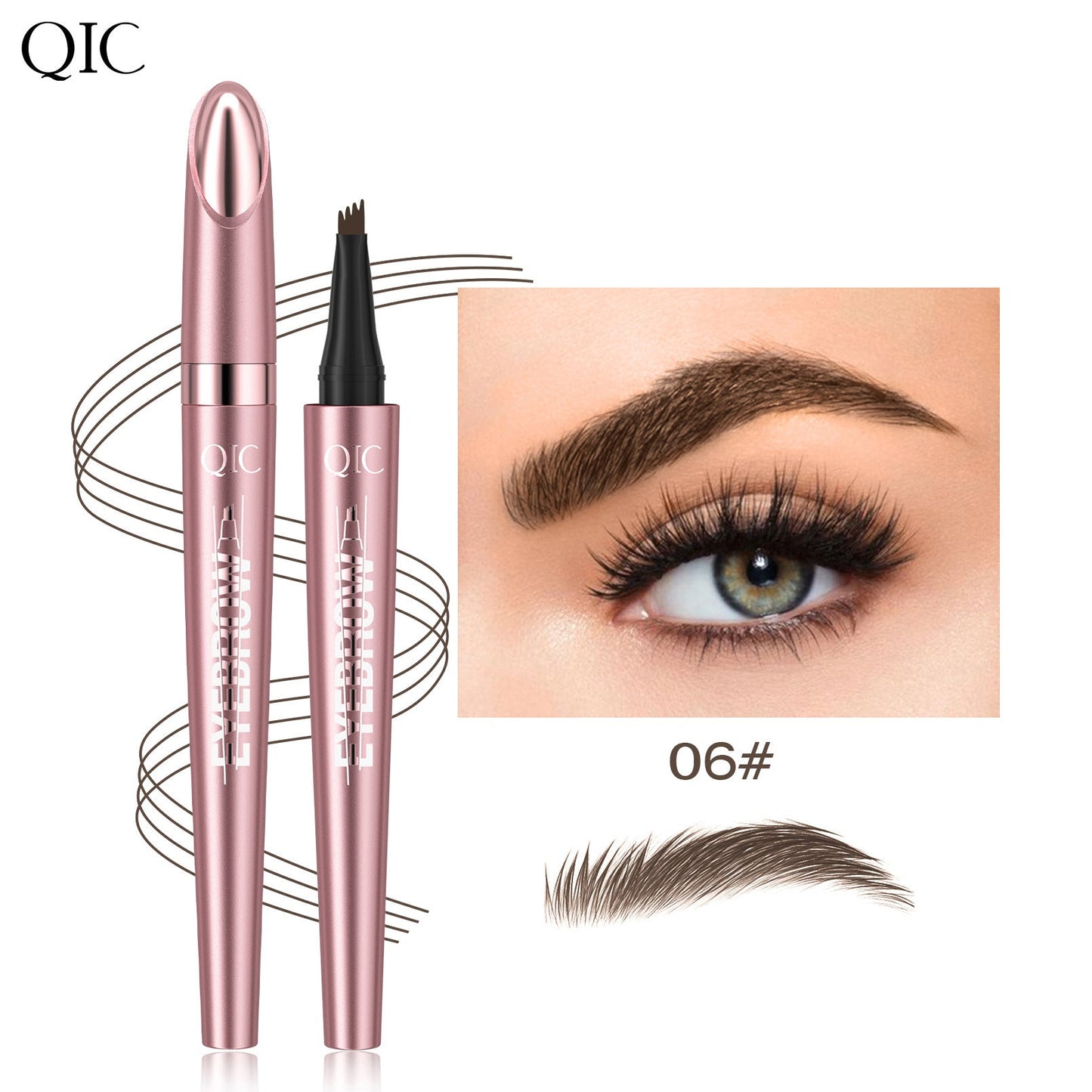 Micro-Fork Eyebrow Pencil: Waterproof, Natural Hair-Like Strokes & Long-Lasting