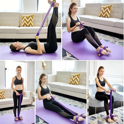 8-Tube Pedal Resistance Trainer — Tone Your Body Fast