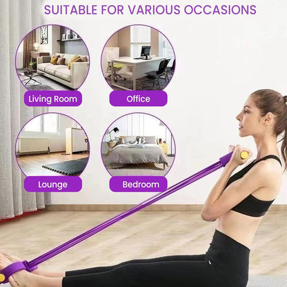 8-Tube Pedal Resistance Trainer — Tone Your Body Fast