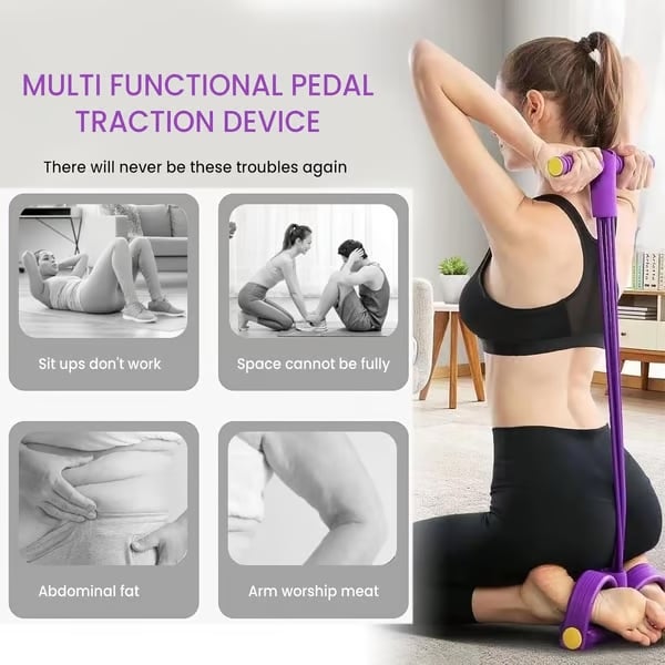 8-Tube Pedal Resistance Trainer — Tone Your Body Fast