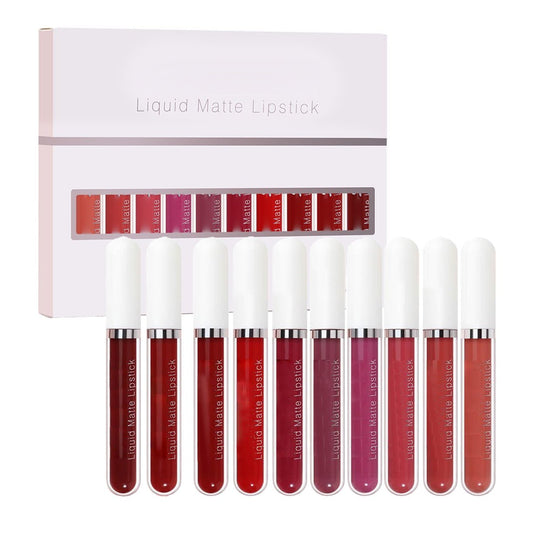 💝10Pcs Matte Waterproof Long Lasting Lip Gloss