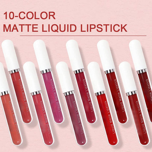 💝10Pcs Matte Waterproof Long Lasting Lip Gloss